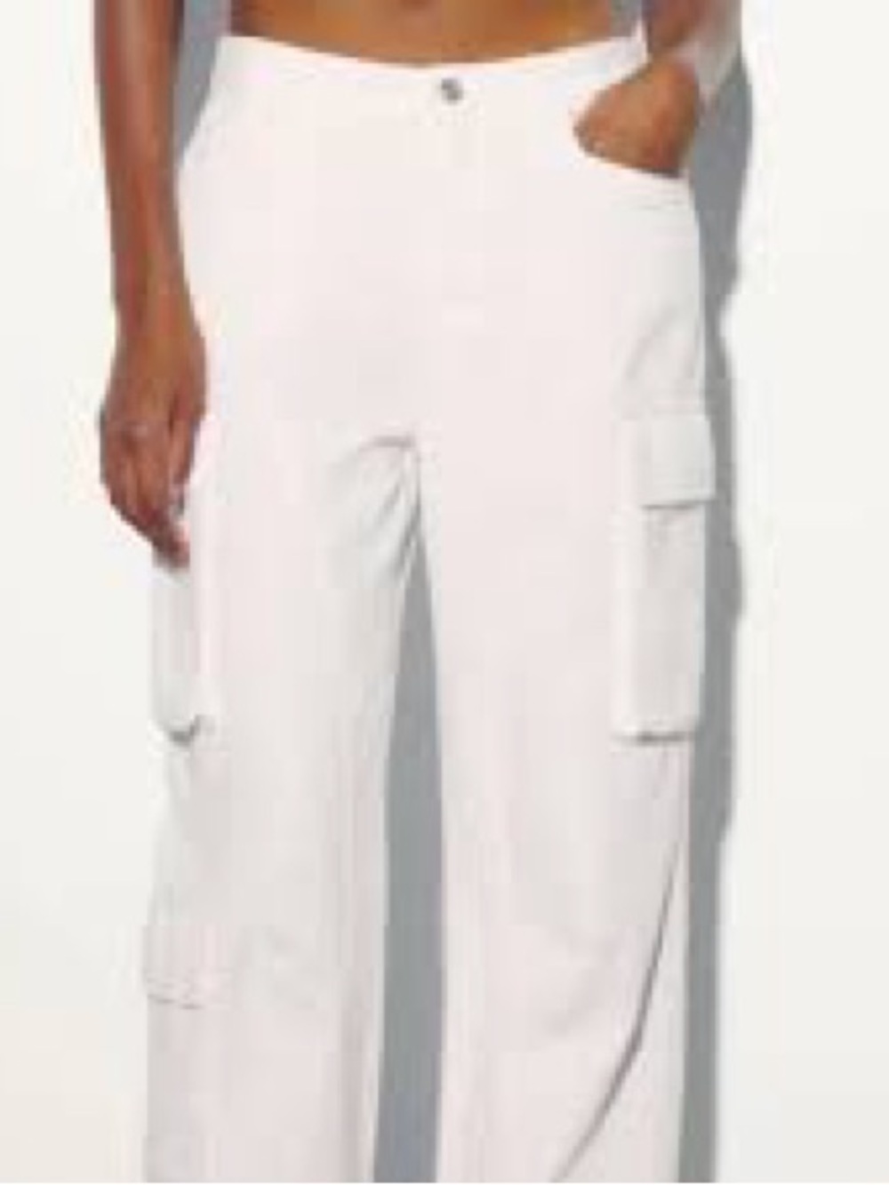 Zara Off White Cargo Pants